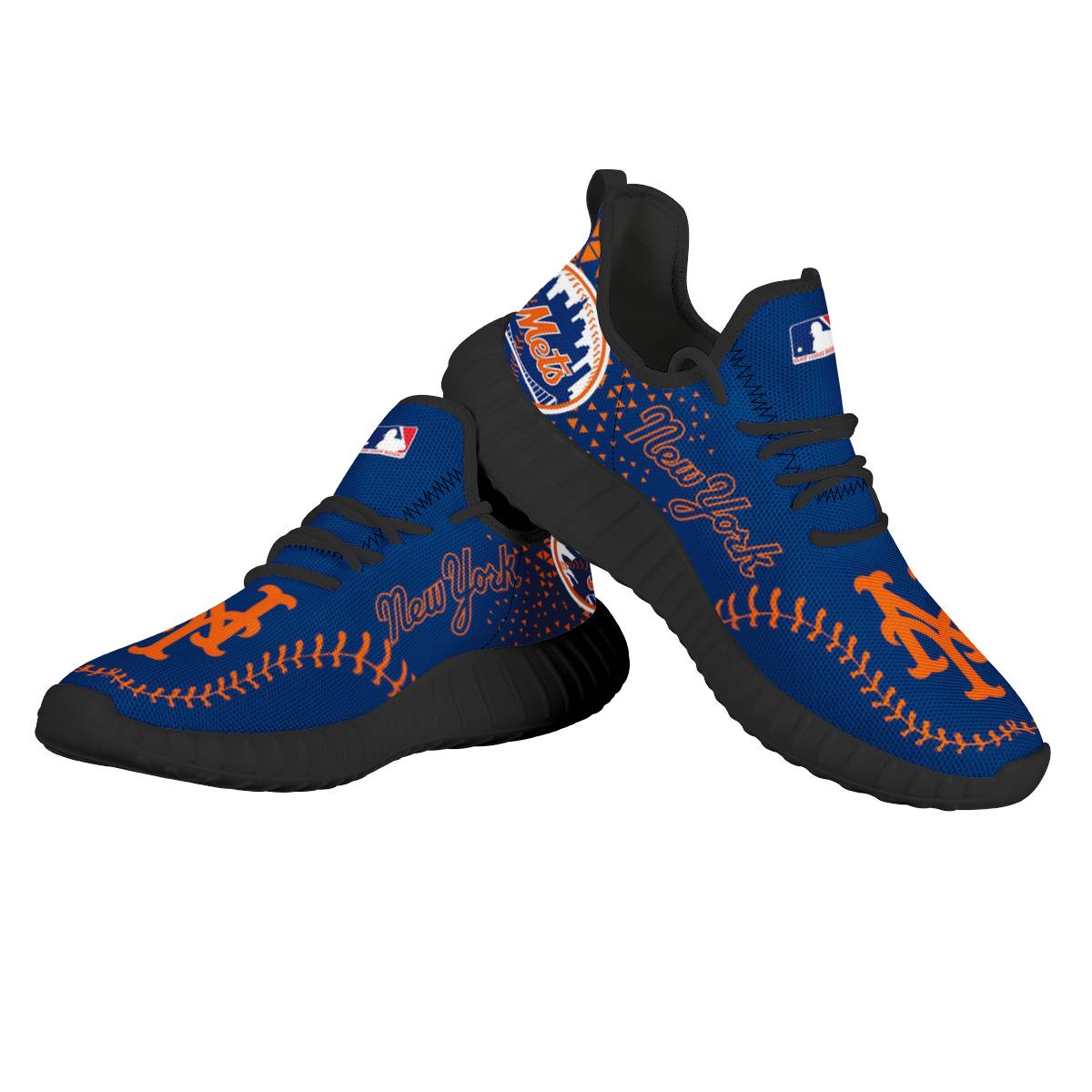 Women's New York Mets Mesh Knit Sneakers/Shoes 006